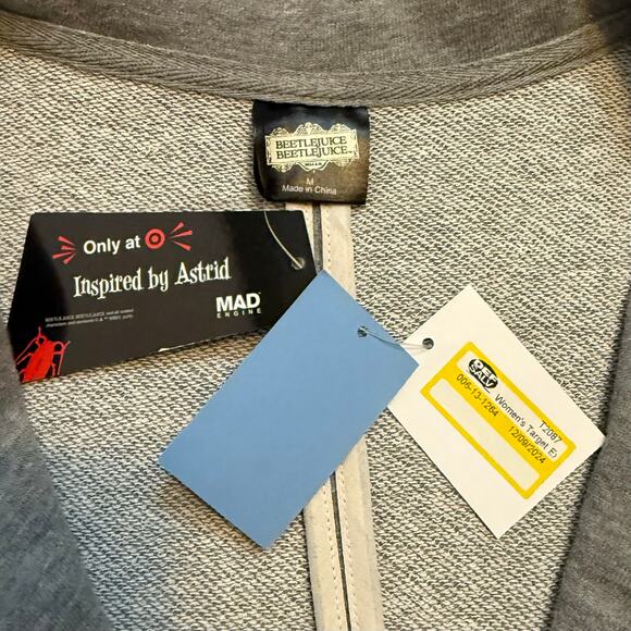 Beetlejuice Women’s Medium Astrid Gray Northanger Preparatory School Blazer New - Picture 9 of 10